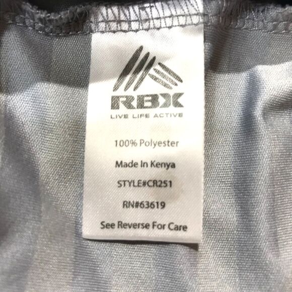Womens Medium RBX PERFORMANCE V Neck Short Sleeve Active Shirt Grey XDry - Picture 4 of 9